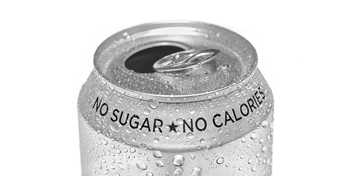 What is a calorie deficit? Top of an open can of drink. Text at the top of the can reads 'No sugar, no calories'