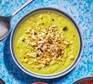 Cauliflower & broccoli soup with seedy crumble A bowl of cauliflower & broccoli soup with seedy crumble