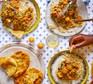 Family servings of creamy halloumi & tomato curry