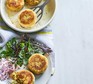 Curried fishcakes served on a plate