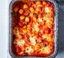 Puttanesca baked gnocchi Puttanesca baked gnocchi served in a casserole dish