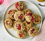 Raspberry, almond & oat breakfast cookies Raspberry, almond & oat breakfast cookies served on a plate