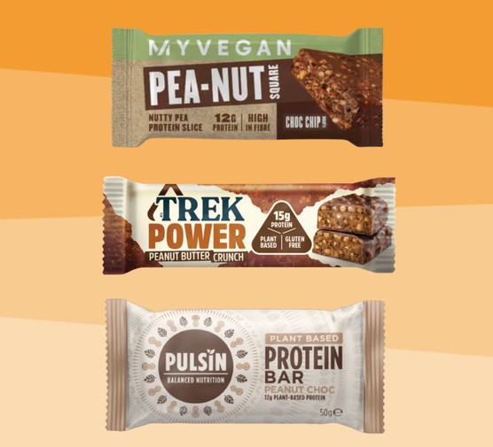 Myvegan, Trek and Pulsin vegan protein bars