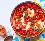 Five ingredients, 10 healthy meals Saucy bean baked eggs in a pan