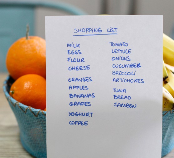 A shopping list