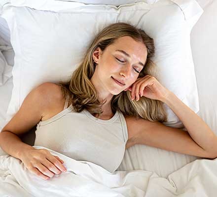 A young woman sleeping soundly