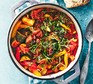 Slow cooker ratatouille served in a casserole dish