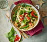 Thai curry noodle soup Thai curry noodle soup served in a bowl