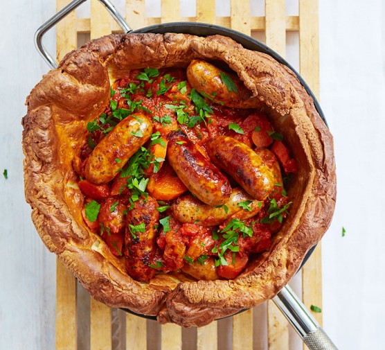 Sausage casserole in a Yorkie