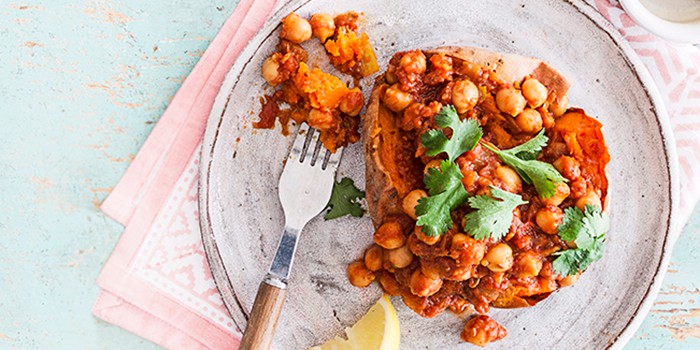 Vegan chickpea curry jacket potatoes Vegan chickpea curry jacket potatoes